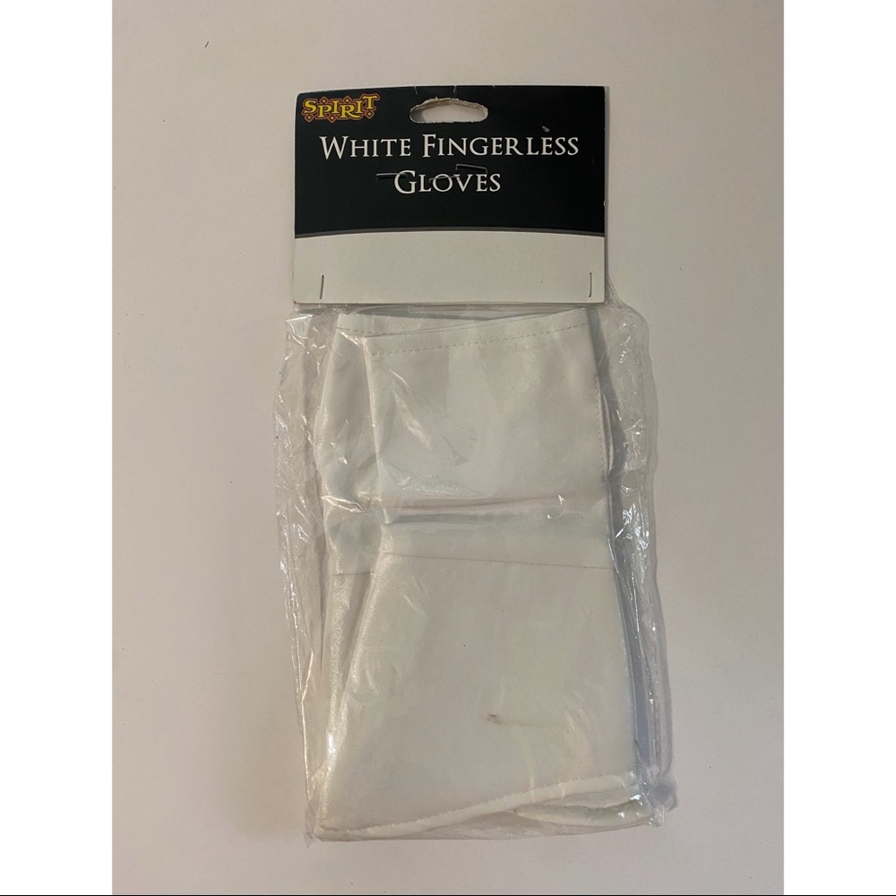 White Fingerless Gloves